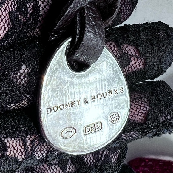 Dooney & Bourke  vintage rare Silver and Green Charm Necklace - Picture 4 of 4